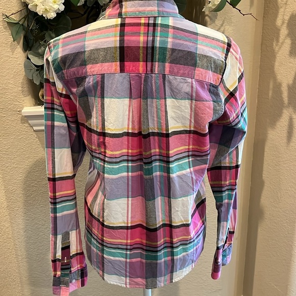 Rockies Long Sleeve Western Style Button Down Plaid Shirt Size M - Picture 6 of 16